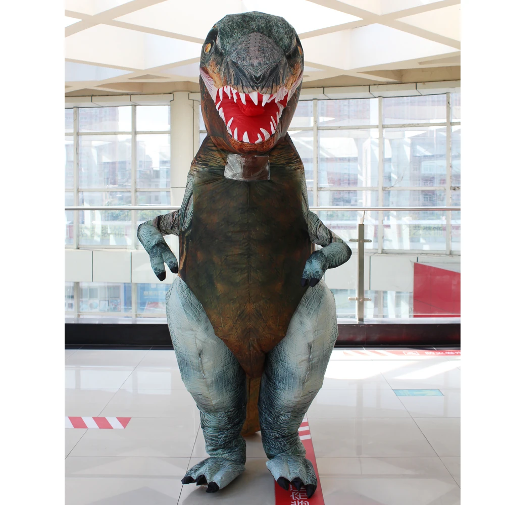 Стиль гигантский T-REX Динозавр Надувные костюмы Хэллоуин костюм косплей костюм для взрослых
