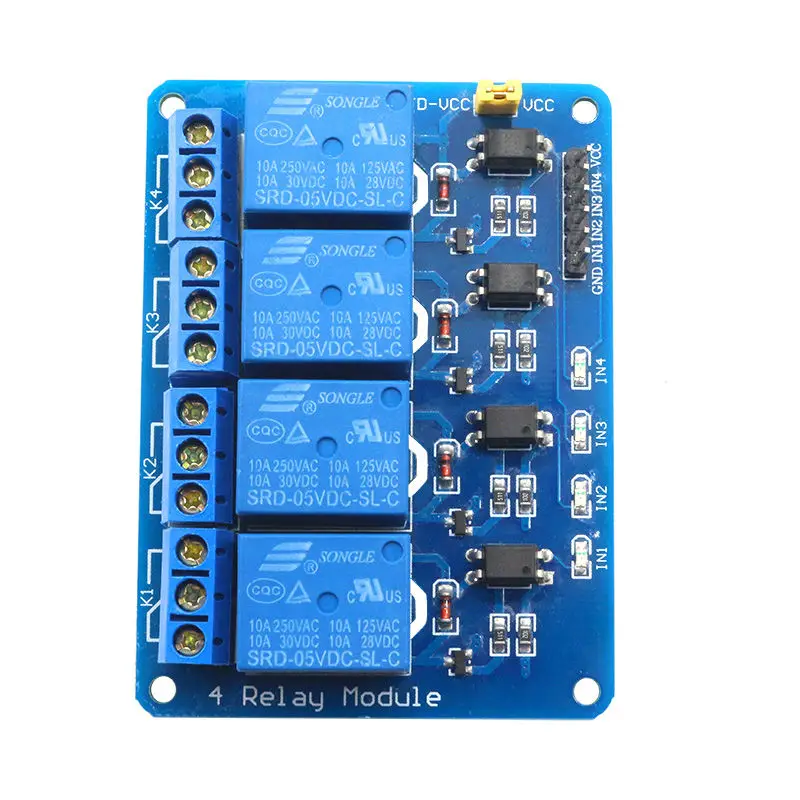 4-Канальный Релейный Модуль Glyduino 5 в с оптроном для 4-канального реле Arduino ARM PIC AVR DSP |