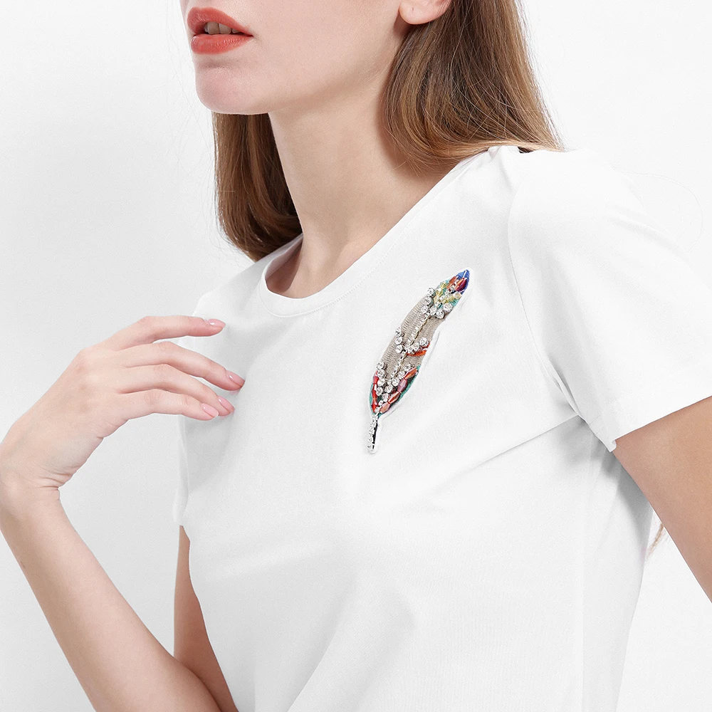 Футболка женская весенне летняя с коротким рукавом и блестками|sexy top|women brand topbrand