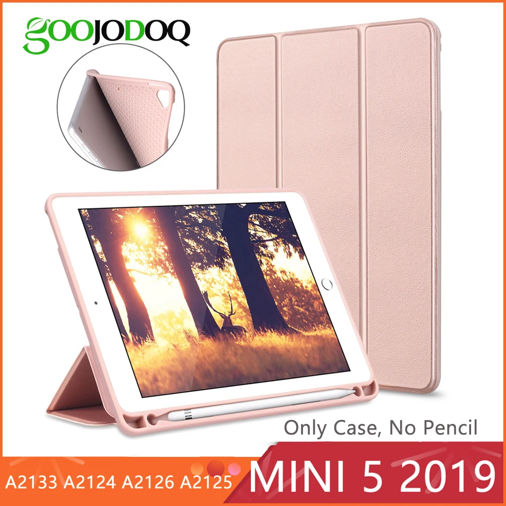 Чехол для iPad Mini 5, чехол для iPad Mini, чехол с карандашом, трехслойная подставка, мягкая задняя часть из ТПУ для iPad Mini5, чехол, чехол, Funda Capa