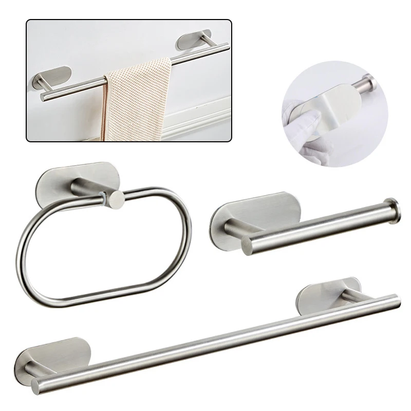 ПОЛОТЕНЦЕДЕРЖАТЕЛЬ для ванной набор Органайзер держатель Серебряный отель из