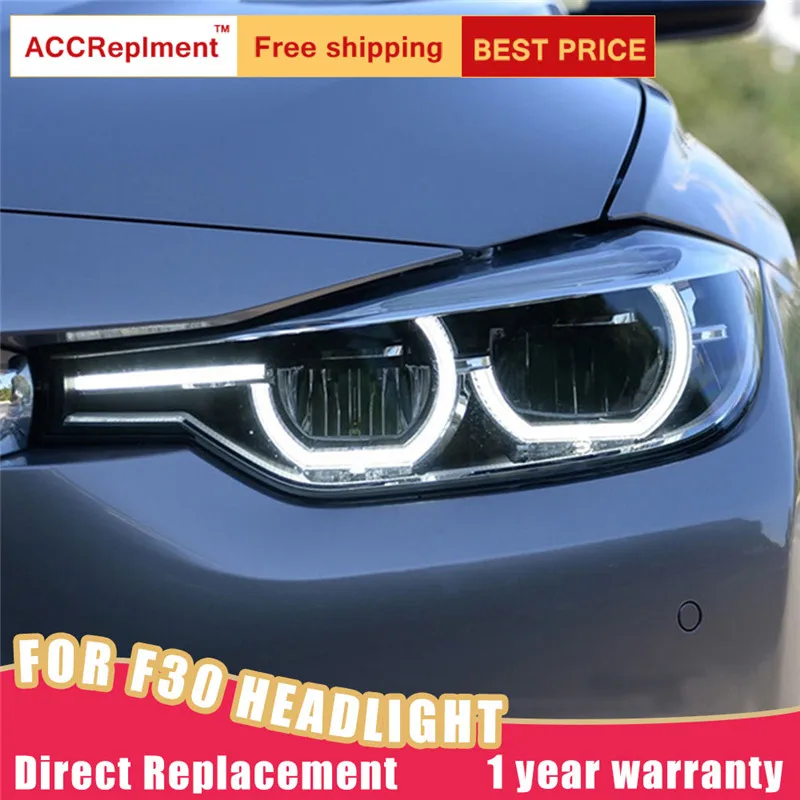 2 шт. светодиодный фары для BMW 3 серии F30 2012 2016 Автомобильные ангельские глазки