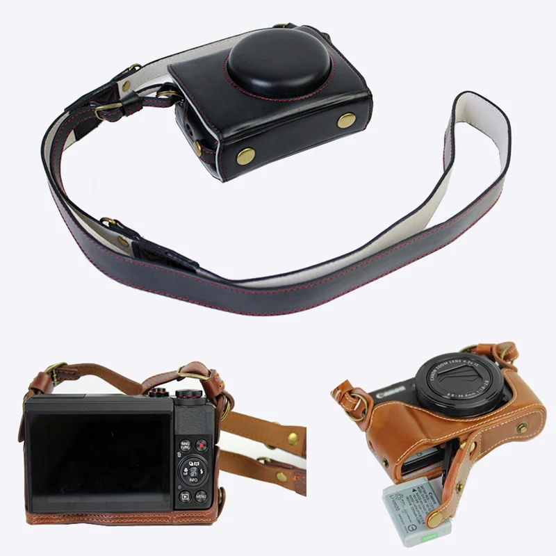 Классическая сумка для камеры из искусственной кожи Canon G7X Mark2 II G7XII G7X3 G7XIII G7XM3 с