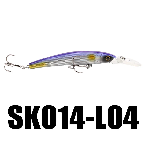 L04 SeaKnight SK014 1 шт. подвесная приманка 12 г 95 мм 0-1,8 м жесткая искусственная приманка тонкая приманка с 2 шт. крючками рыболовные снасти - Цвет: L04