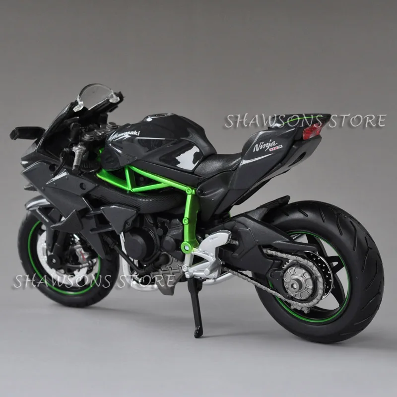 Литая модель мотоцикла игрушки Maisto 1:12 Kawasaki Ninja H2 Спорт велосипед миниатюрная копия черный