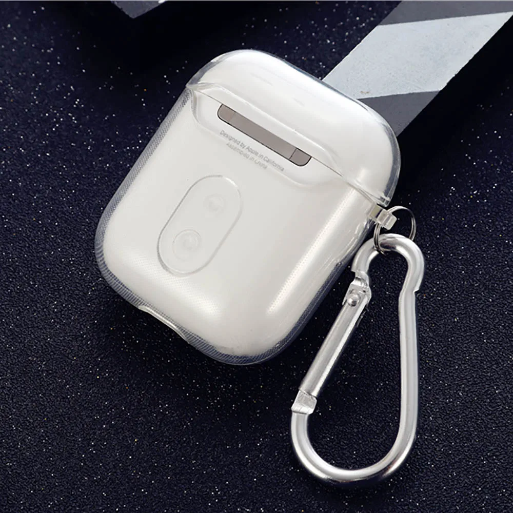 Clear Новинка для airpods Transpare чехол Чехол s TPU прозрачный чехол с текстурой углеродного волокна для наушников apple аксессуары электрическая схема - Цвет: Clear