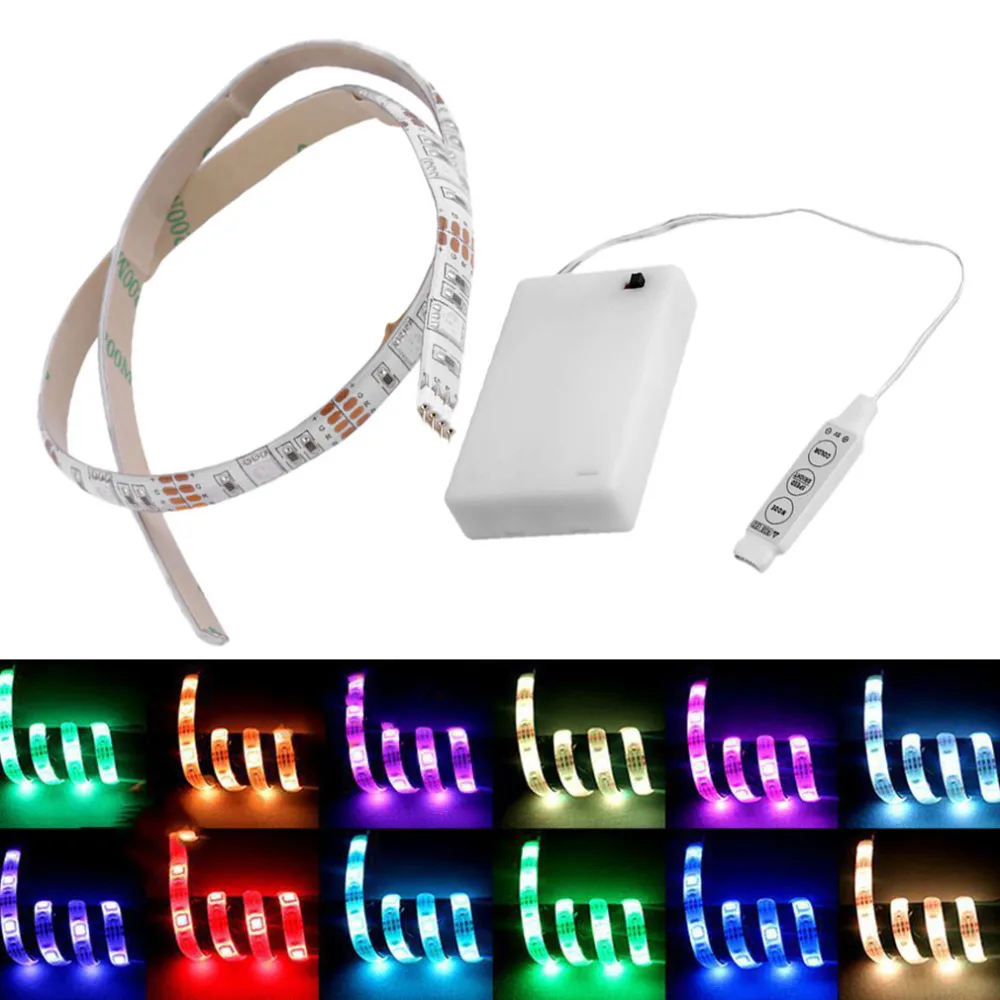 ICOCO 4 5 в на батарейках 50 см RGB Светодиодные полосы света водонепроницаемый Ремесло