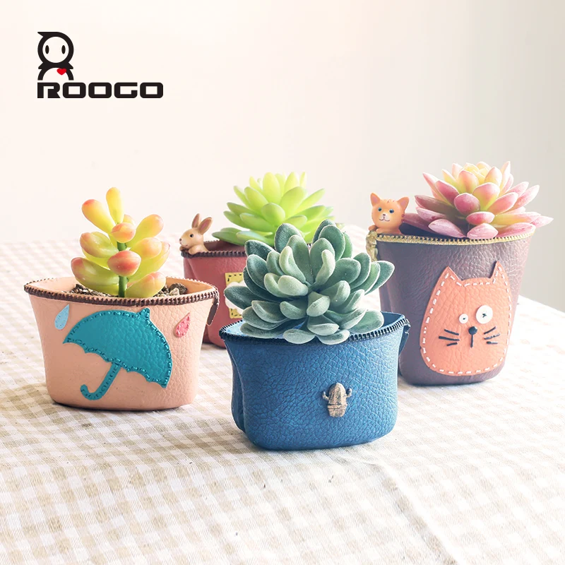 

Roogo Mini Umbrella Bag Succulent Pot For Flower Pocket Rain Boot Shape Bonsai Planter Garden Decor