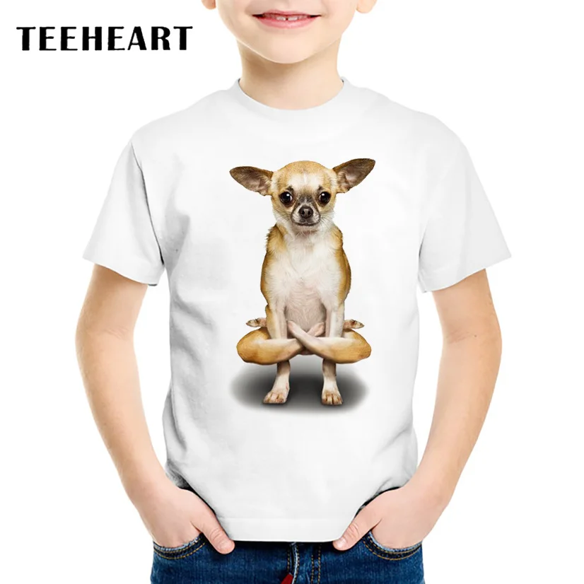 Футболка из модала для мальчиков и девочек с принтом TEEHEART забавная футболка йоги