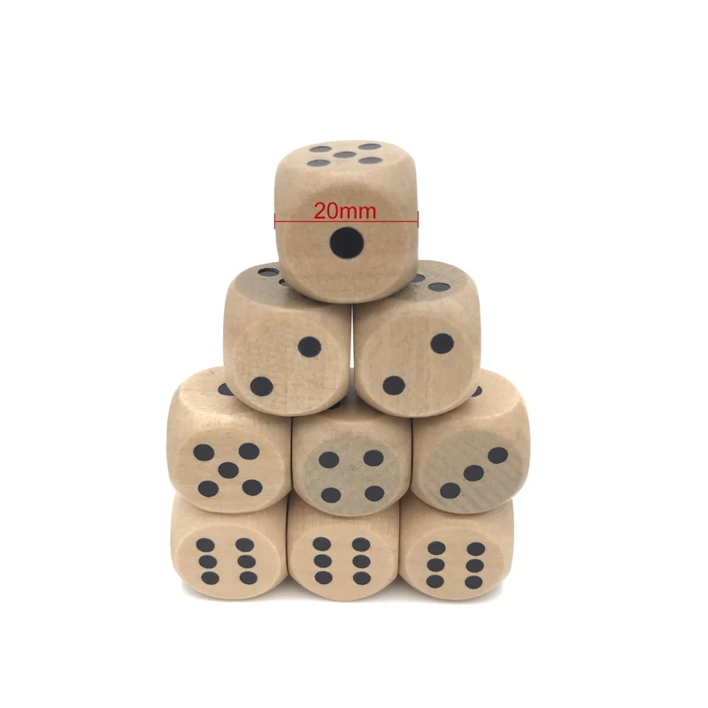 Новинка Лидер продаж деревянные кости 12 шт./лот 20 мм закругленные Угловые из