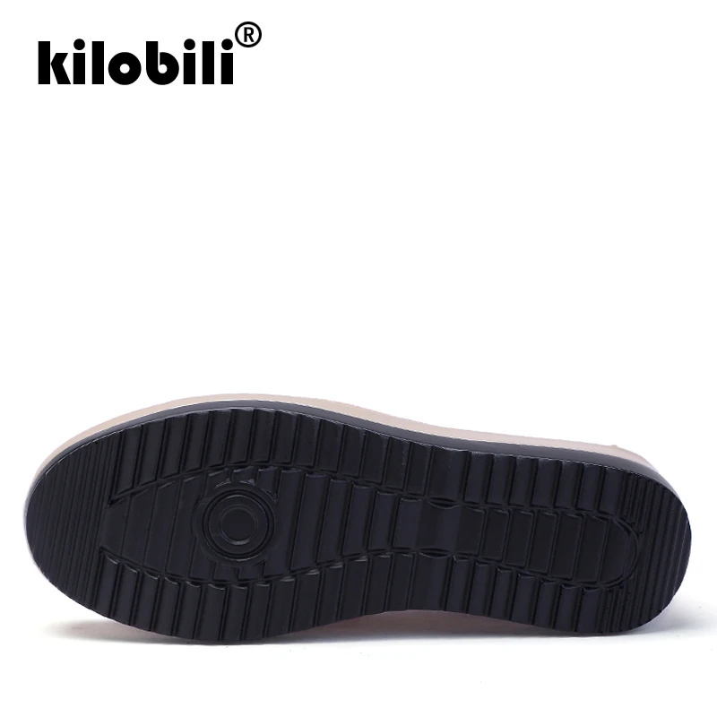 Kilobili/2019 Весенняя женская повседневная обувь из замши натуральная кожа на