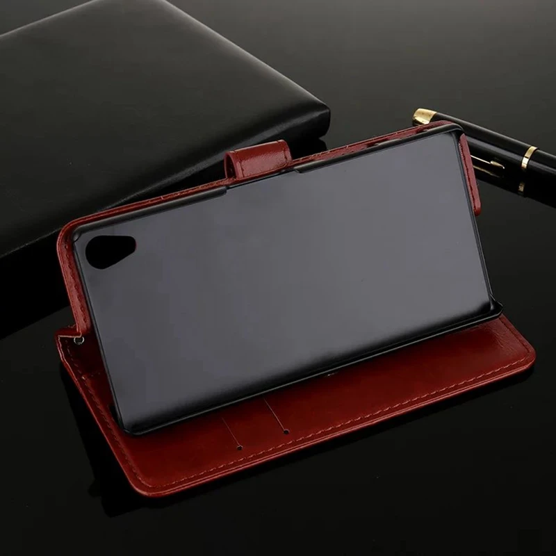 Чехол для sony Xperia Z5 Премиум кожаный чехол бумажник ультра тонкий Fundas держатель