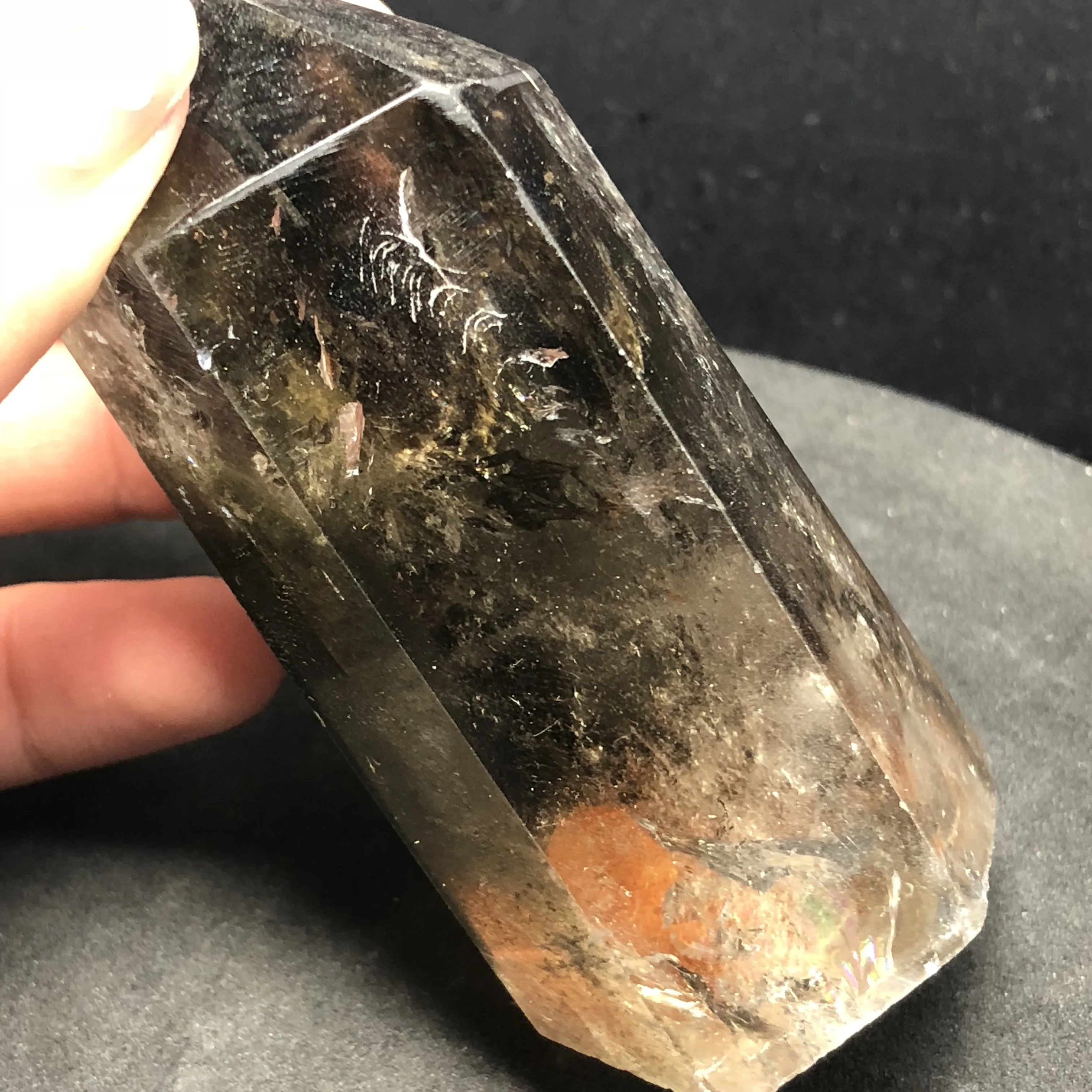 Naturally formed tawn-colored hair crystal quartz wand point meditation chakra healing | Дом и сад