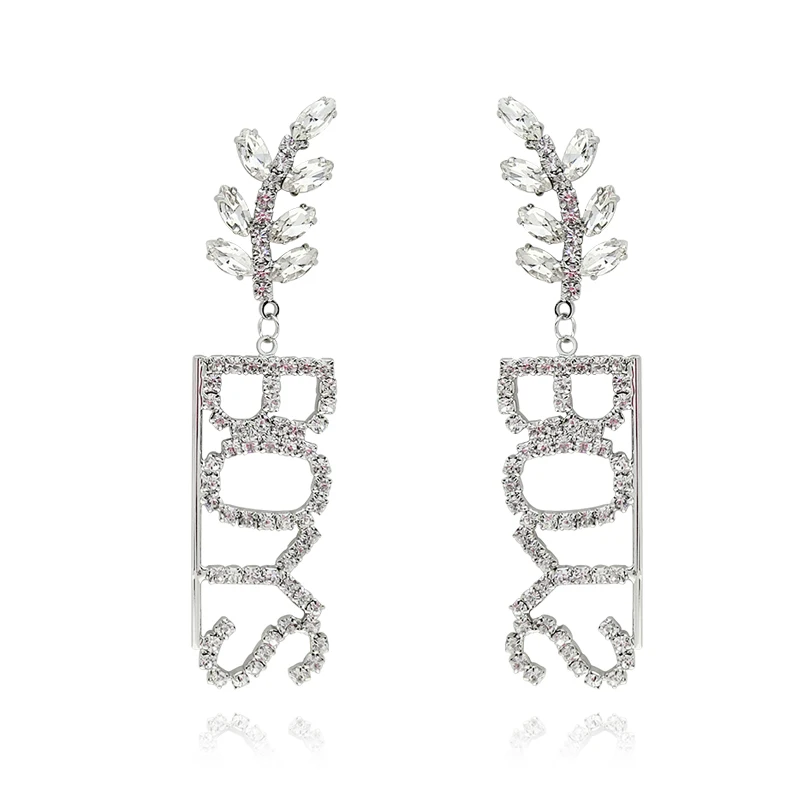 Большие буквы из кристаллов для мальчиков женские серьги с полным листом |