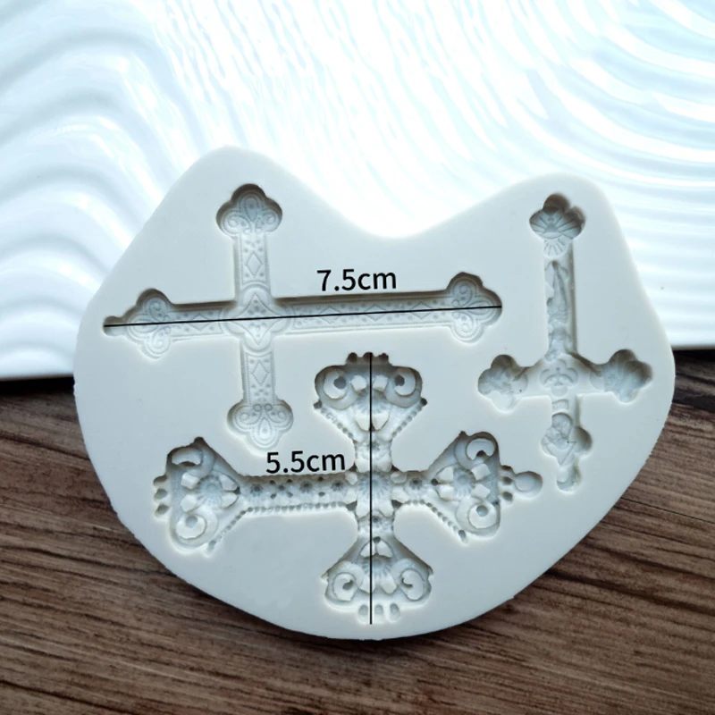 

Cross Shaped Mould Silicone Mold Fondant Cake Decorating Tool Gumpaste Sugarcraft Chocolate Forms Bakeware