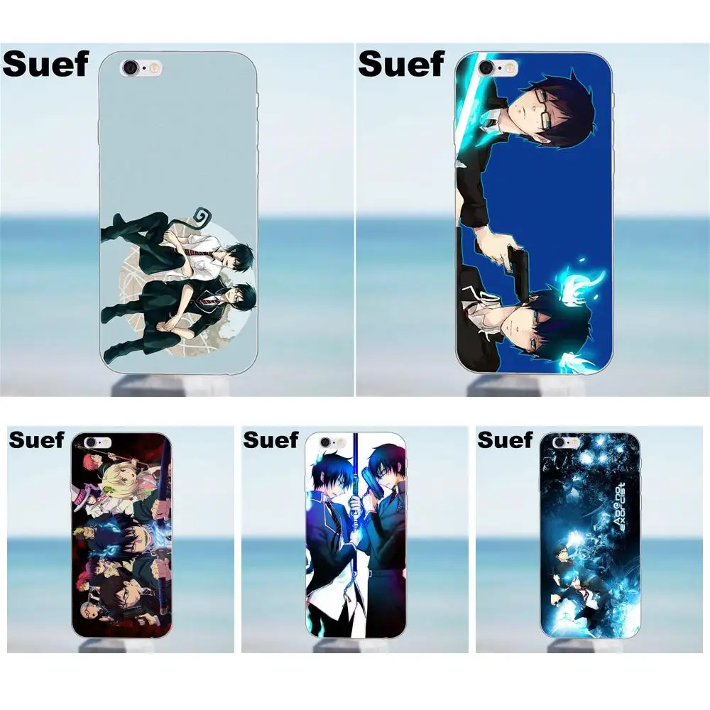 Suef мягкий чехол с принтом Ao No Exorcist для iPhone X 4 4S 5 5S 5C SE 6 6S 7 8 Plus Galaxy J1 J3 J5 J7 A3 A5 2016 2017|galaxy