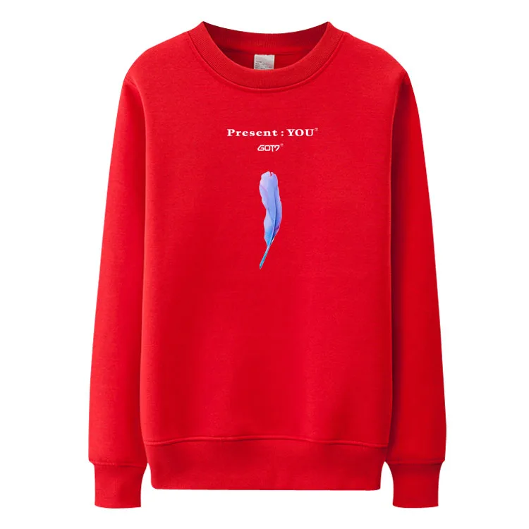 Толстовка с капюшоном kpop got7 весенне-осенняя тонкая толстовка надписью you cover и