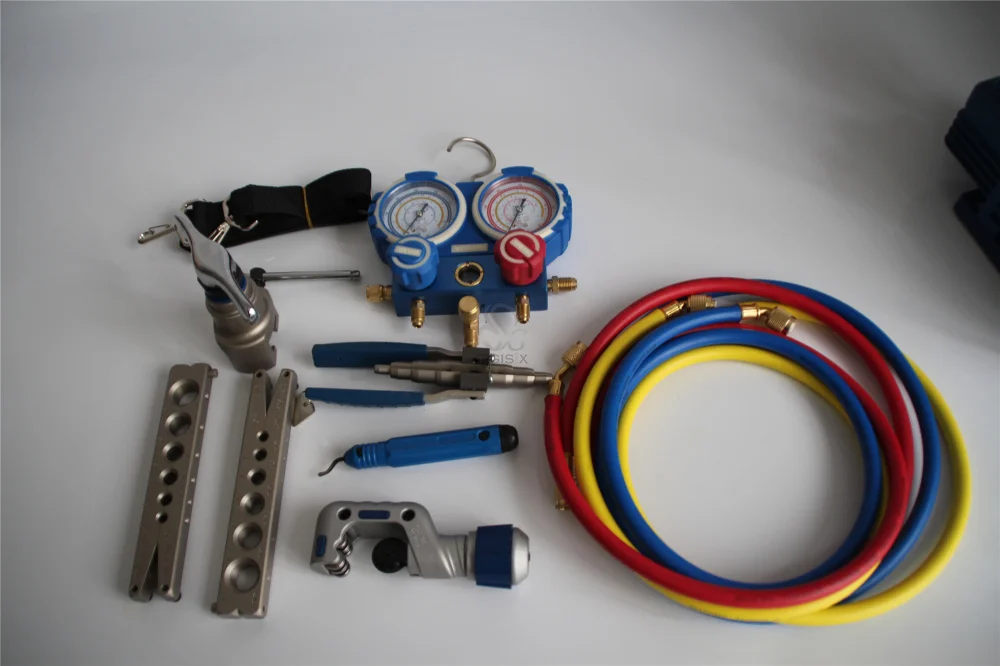 

Free shipping High quality VALUE 7in1 VTB-5A Refrigeration Repair Tool Set With Aluminum alloy box