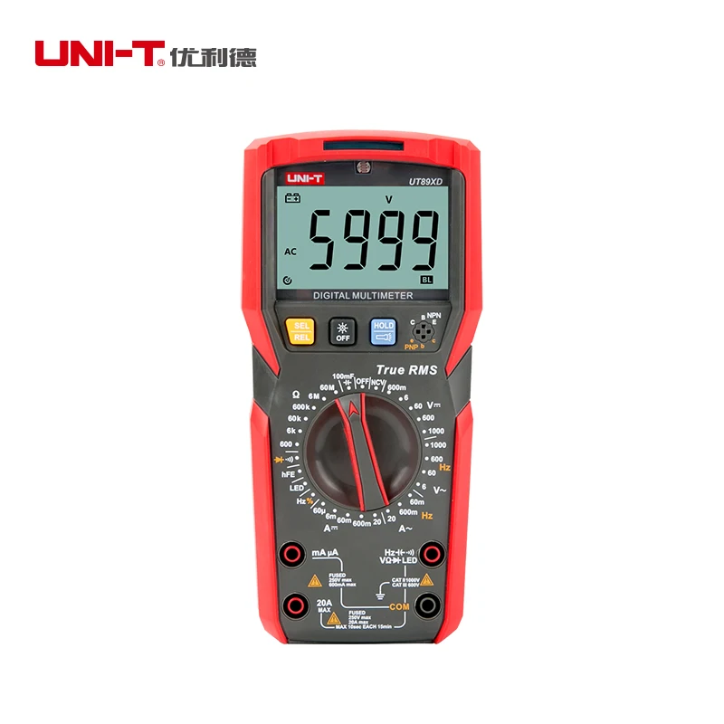 UNI T UT89XD/UT89X True TRMS 20A высокотоковый Цифровой мультиметр Вольтметр