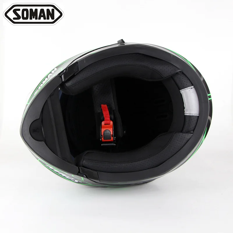 Высокое качество 100% оригинал Soman 955 двойной объектив мотоциклетный шлем откидной