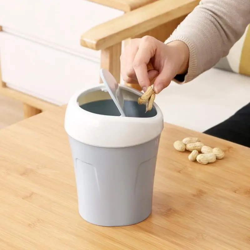 1 шт. корзина для хранения дома и офиса с крышкой настольная мусорная мини-корзина