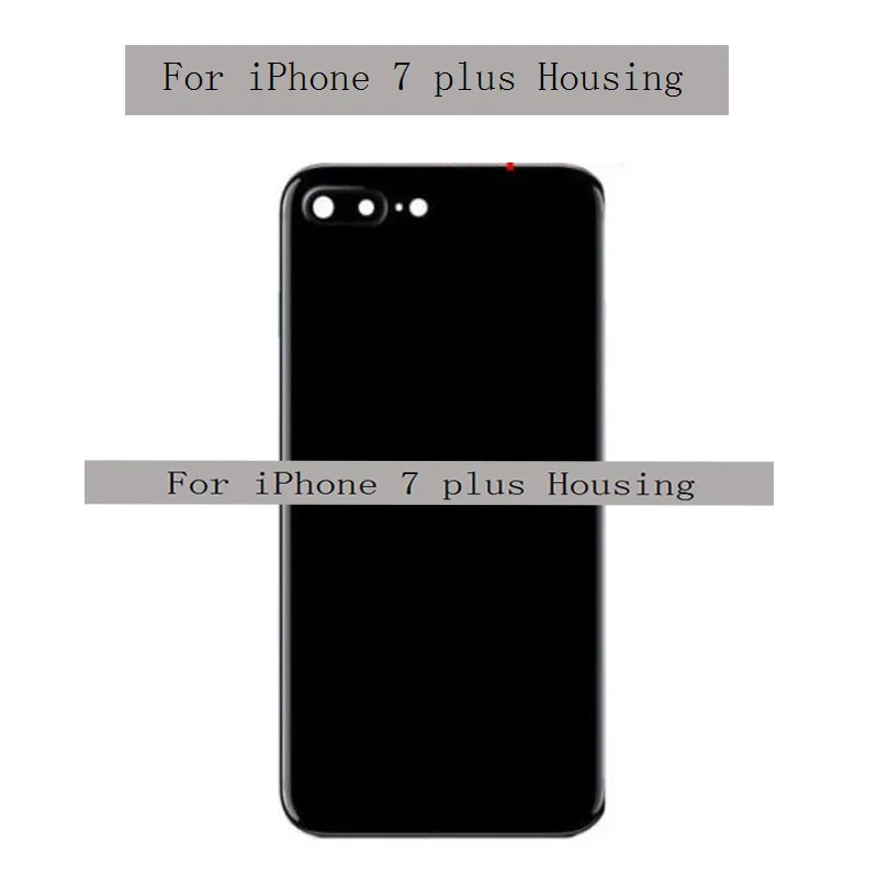 Задняя крышка для iphone 7 задняя крышка батарейного отсека задняя дверь Чехол средняя рамка Шасси+ Боковая сборка кнопок для iphone 7 PLUS - Цвет: 7 PLUS jet black