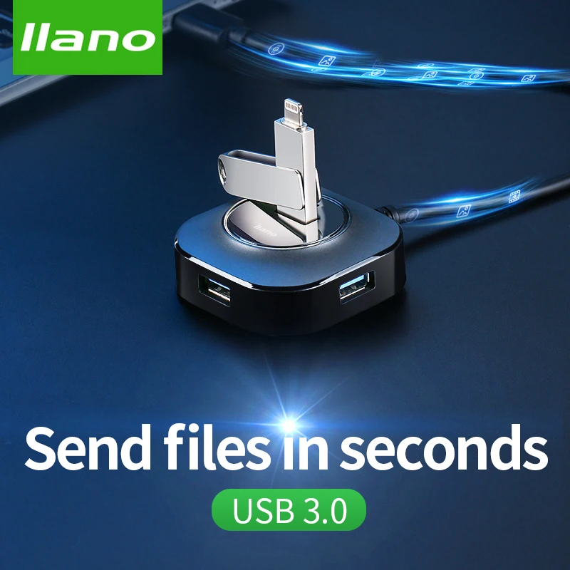 Llano USB концентратор 3 0 4 порта Micro сплиттер с мощностью высокоскоростной адаптер 5
