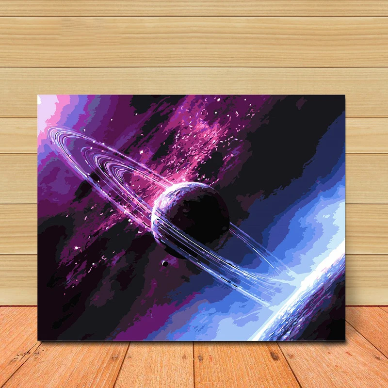 Картина маслом MOLEK Planet по номерам DIY Arcylic Painting Kids ручная роспись космическая