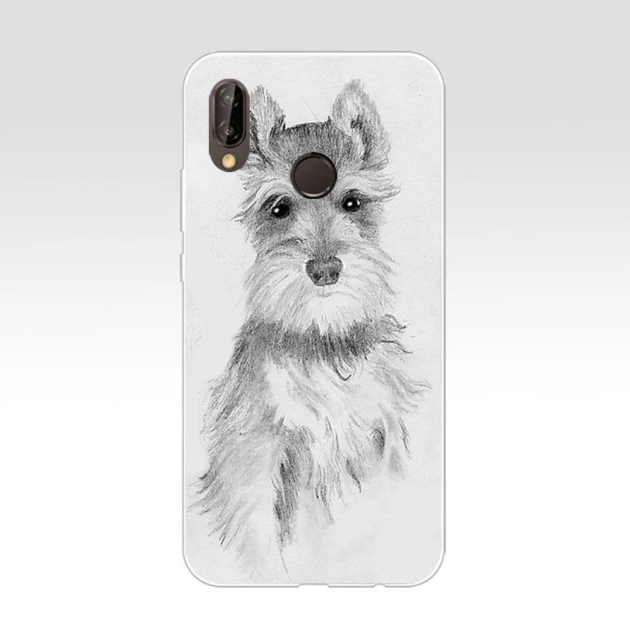 71H миниатюрный Schnauzer Мягкий Силиконовый ТПУ чехол для huawei Nova 3 3i p smart | Мобильные