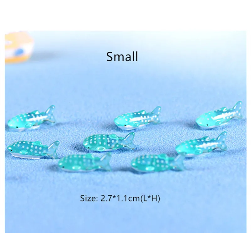 C (small) 6 шт./лот мини статуэтки в виде рыб DIY океан море животных миниатюрные фигурки садовые украшения микро пейзаж декорация для террариума - Цвет: C (small)