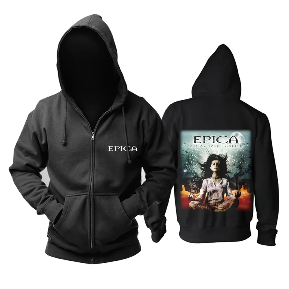 11 видов конструкций свитшоты на молнии Epica рок толстовки из мягкого хлопка в