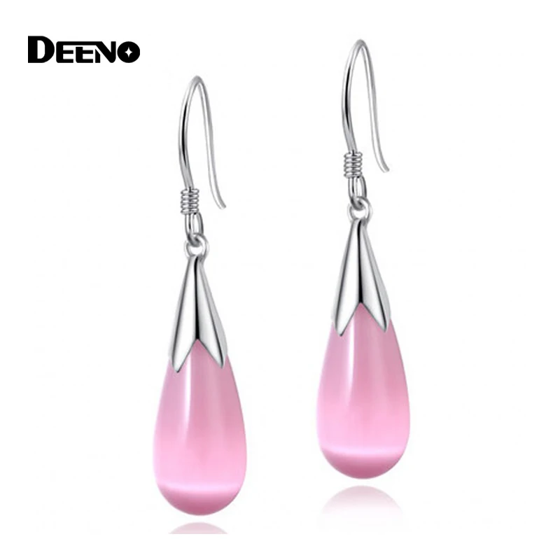 Лидер продаж Модные украшения Длинные Капли Воды Опал Серьги ухо падение