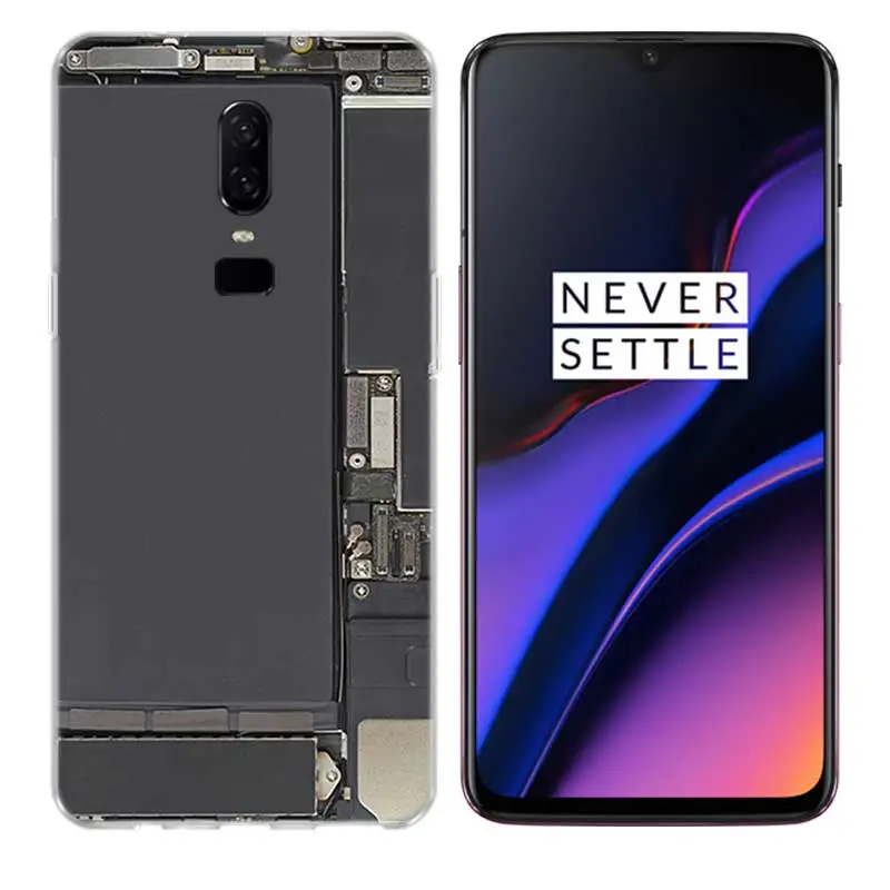 Phone Battery Clear Luxury Soft TPU Silicone Back Case For OnePlus 7 Pro 5 5T 6T 6 3 3T Fundas Printed Cover Coque |