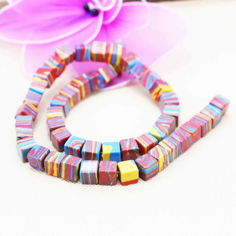 8 мм модный кубик радуги из индейки бисер для самостоятельного изготовления