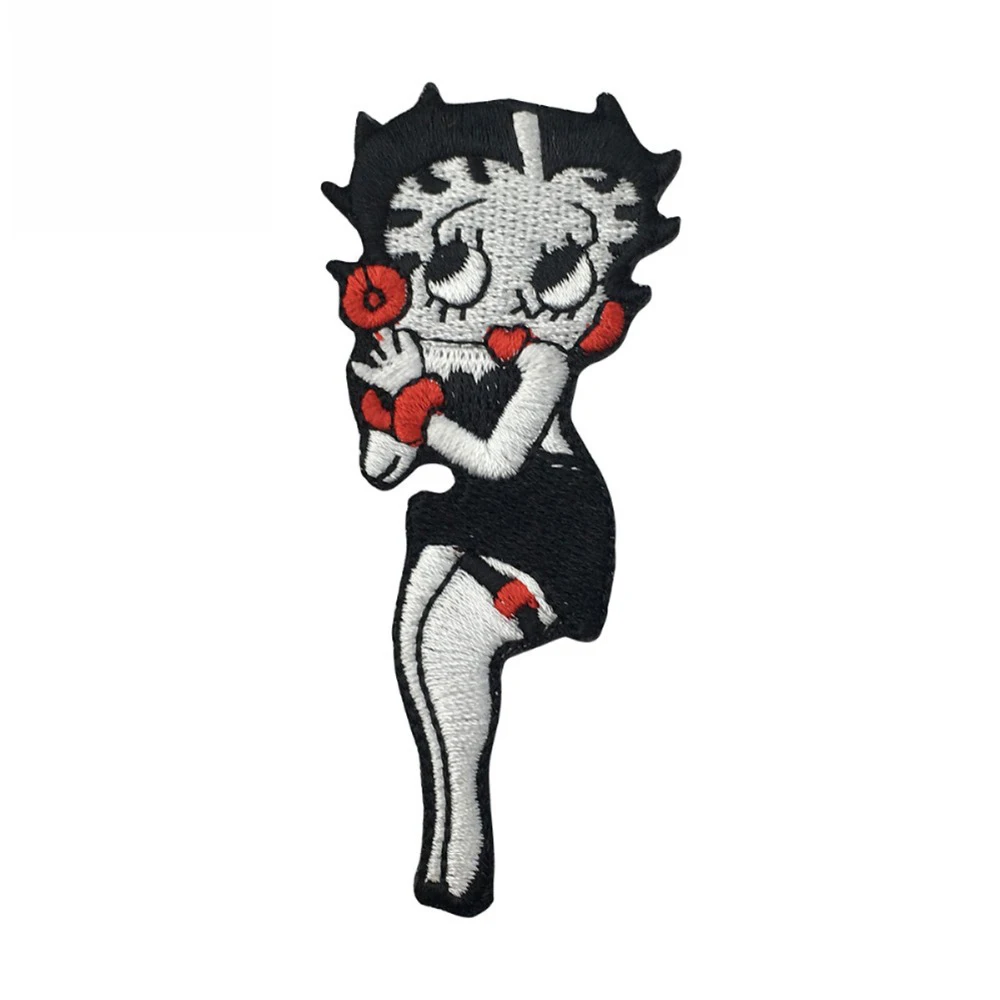 Симпатичные патчи с вышивкой для молодых девушек утюгом из мультфильма женщин