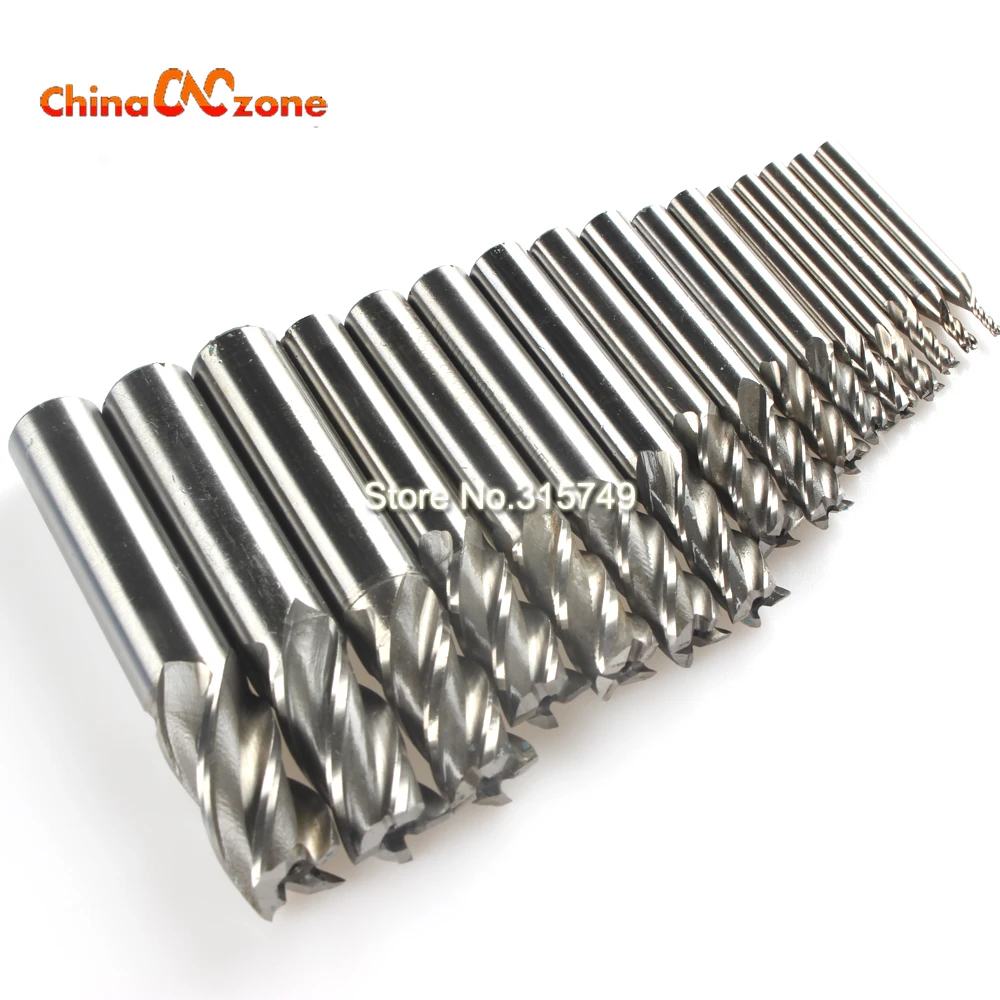 Концевая фреза из высокопрочной стали твердосплавная с 4 лезвиями диаметр 2 17 мм 16