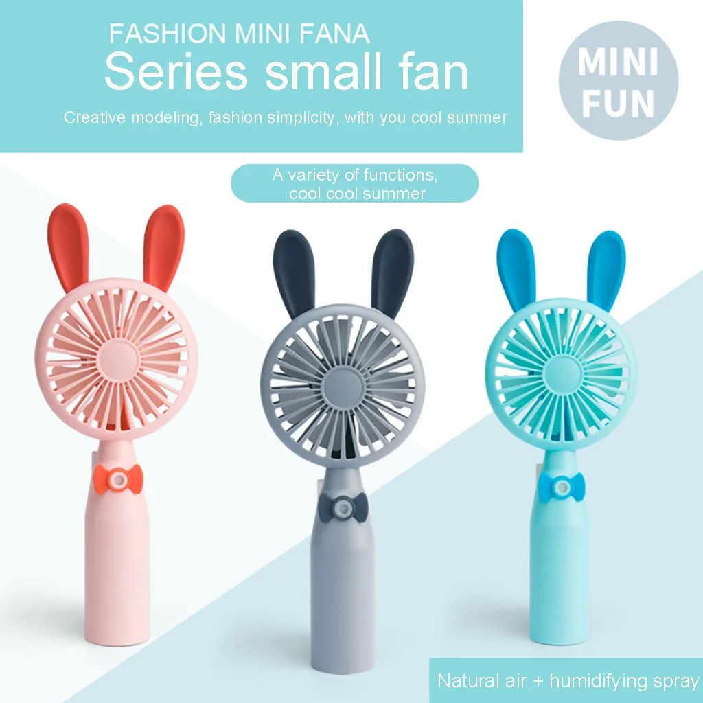 Portable Rechargeable Mini Handheld USB Cooling Fan With Rabbit Ears & Humidifying spray for multiple Cool#25 | Компьютеры и офис