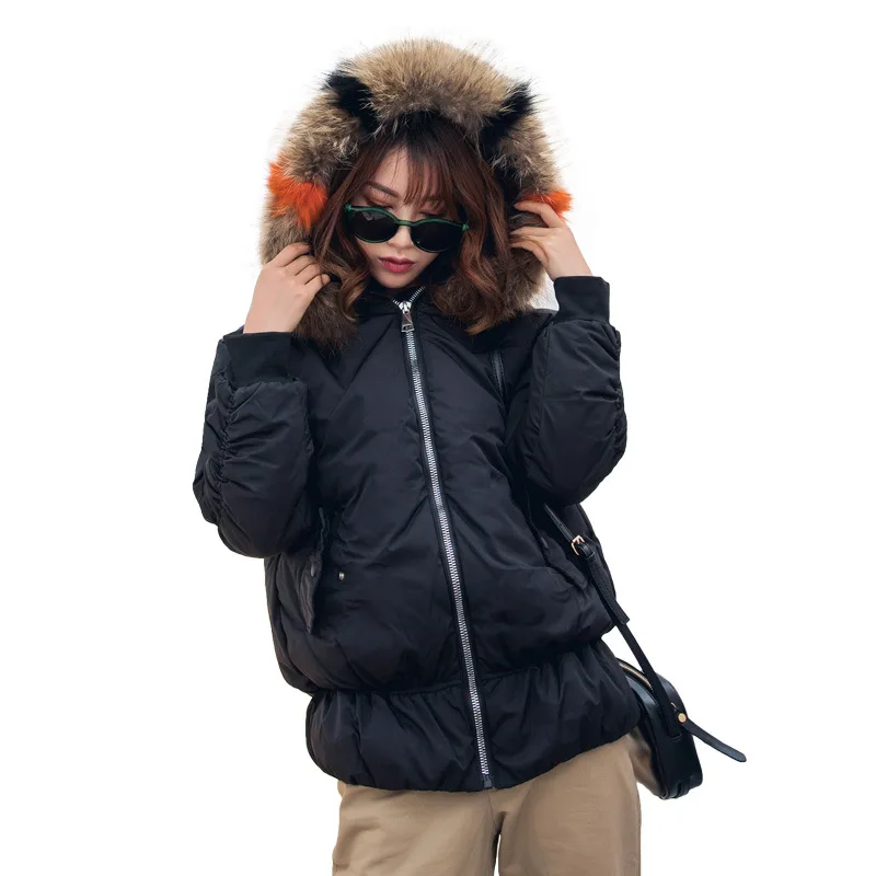 Suharybo Hooded Fur Collar Winter Down Coat Jacket Long Warm Women Casaco Feminino Abrigos Mujer Invierno Parkas Outwear Coats |