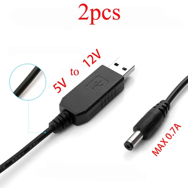 2 шт. 5 В до 12 USB повышающий кабель питания повышающая линия Макс 0.7A видео очки