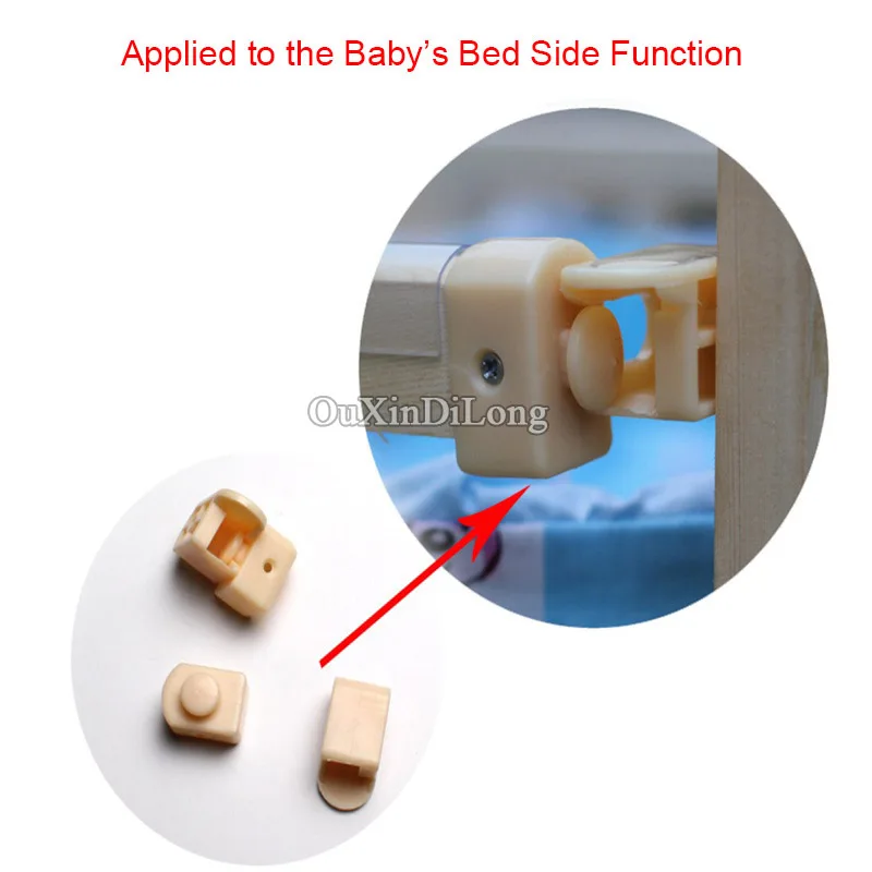 Оптовая продажа 100 пар боковые пряжки для детской кровати нейлоновая Поворотная