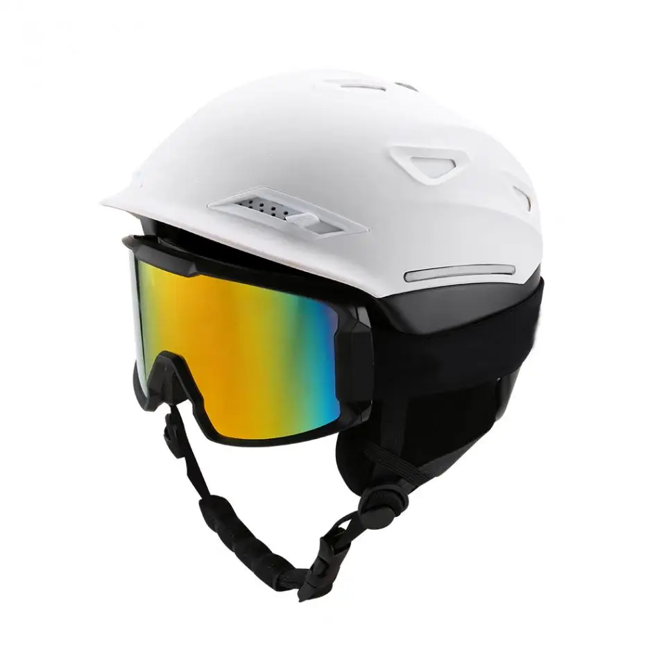 Ski Goggles Helmet Snow Sports Ski Snowboard Helmet Anti-fog Goggles Women Men Skiing Eyewear Glasses Protection Hat