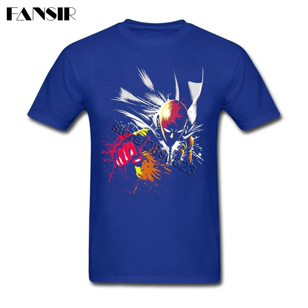 One Punch Man Camiseta удивительный Для мужчин футболки короткий рукав 100% хлопковая