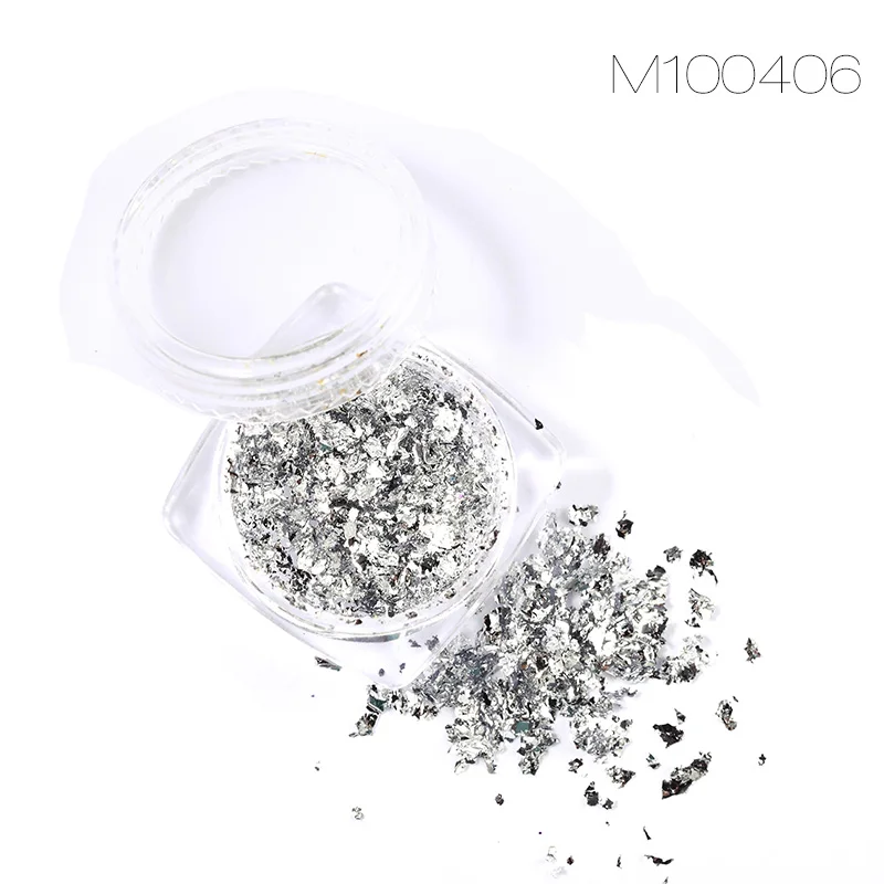 M100406 ROSALIND 1 шт. Блестящий Galaxy блеск для ногтей волшебный эффект порошки для ногтей Маникюр для ногтей Гель-лак хромированные пигментные украшения - Цвет: M100406