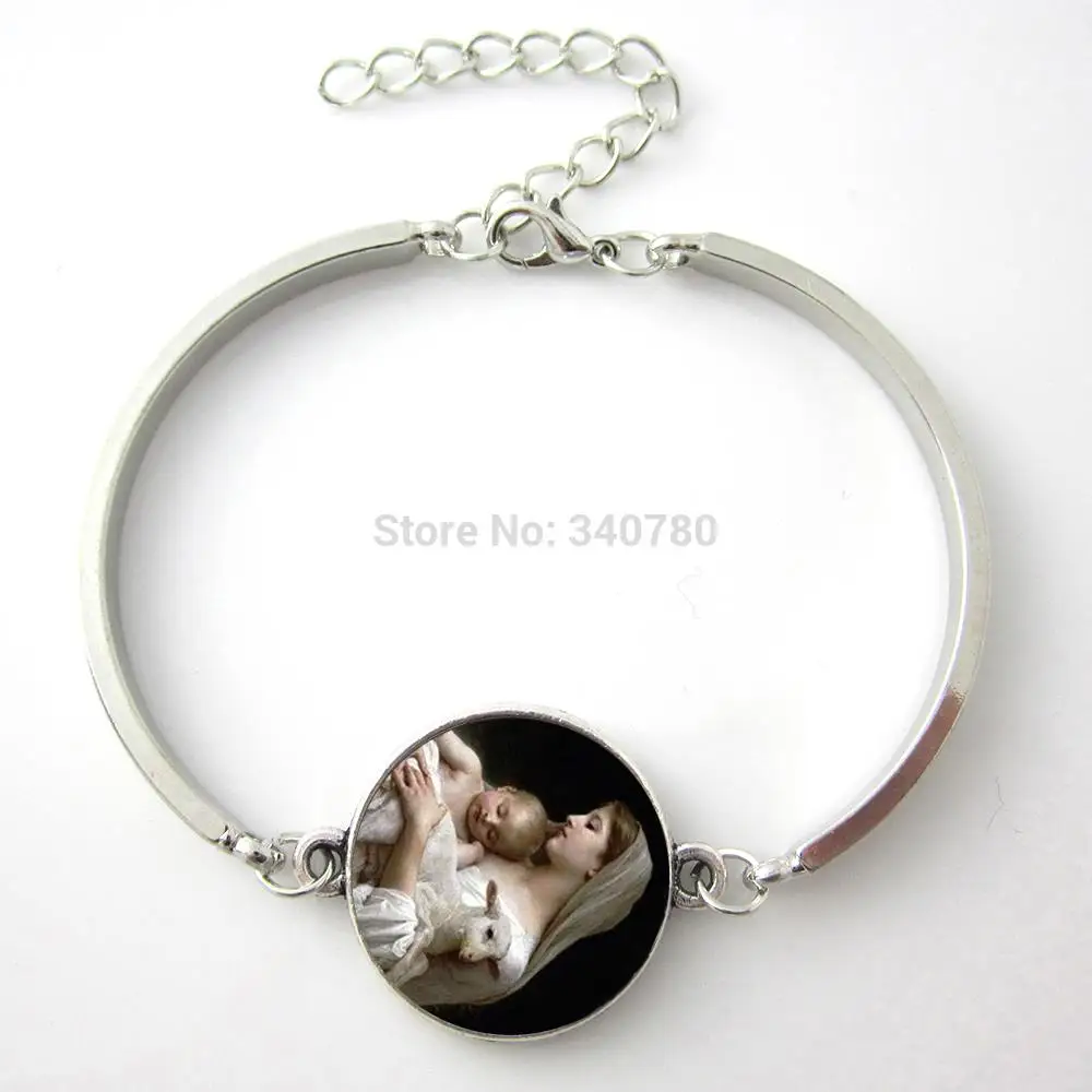 Дева Мария Иисус и ягненок семейная религиозная мама ребенок одинаковая деталь