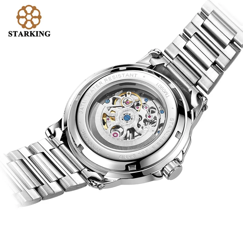 STARKING Relogio Masculino Men's Luxury Brand Business Watches Skeleton Mechanical Men Wristwatch Watch Laikrodis TM0901 | Наручные