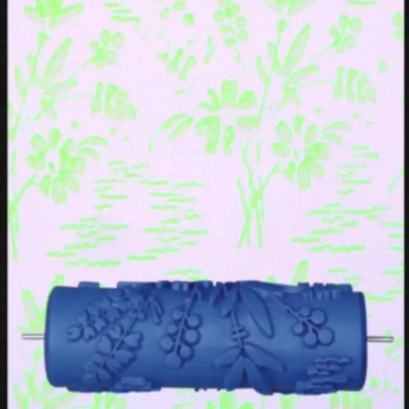 

Mulit Patterns DIY Rubber Paint Roller Cover Embossed Paint Roller Sleeve Wall Texture Stencil Brush