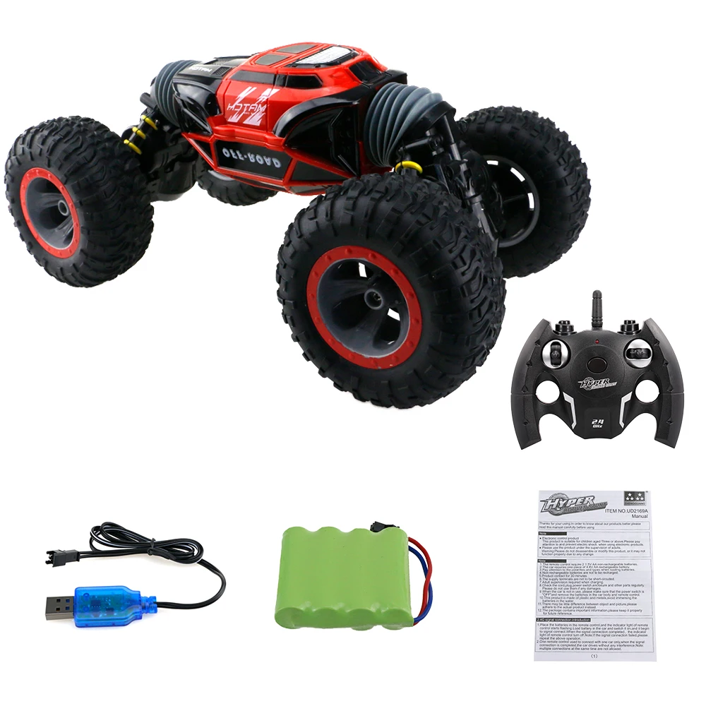 Радиоуправляемая машина 8 км/ч 2 4G 1:16 4WD двусторонний каскадер с одной клавишей