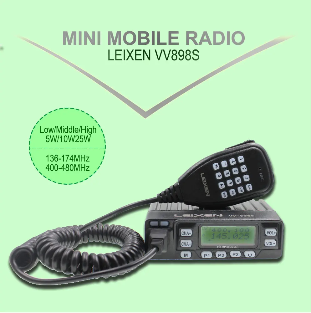 Автомагнитолы LEIXIN VV-898S 25 Вт Dual band 144 и 430 мГц мобильный трансивер любительского VV898S
