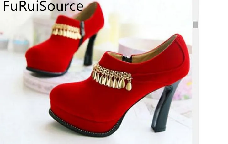 Толстые с новыми сверхглубоких рот круглой головкой обувь шутник сплошной цвет