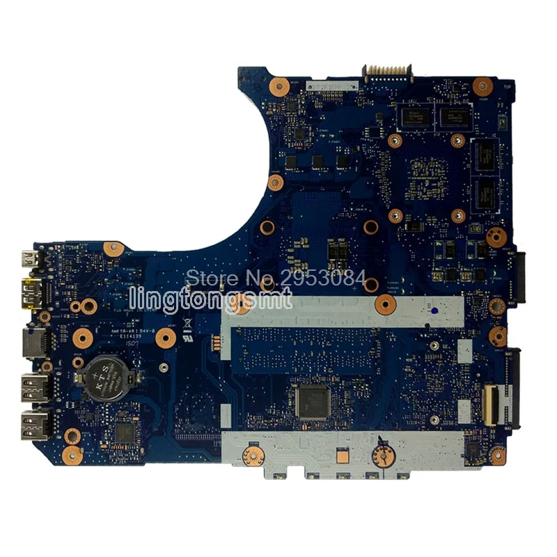 Отправить доска + G551JM материнской GTX950 I7 4750HQ 2 ГБ для For Asus n551jm N551J Материнская плата